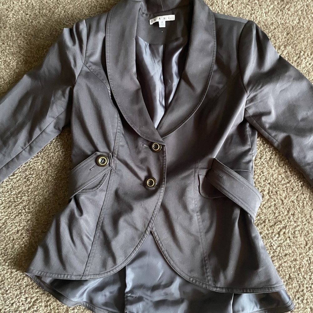 Cabi blazer tailored longer back military style